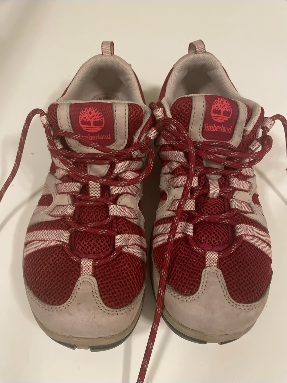 Timberland Red and Cream Trail Shoes